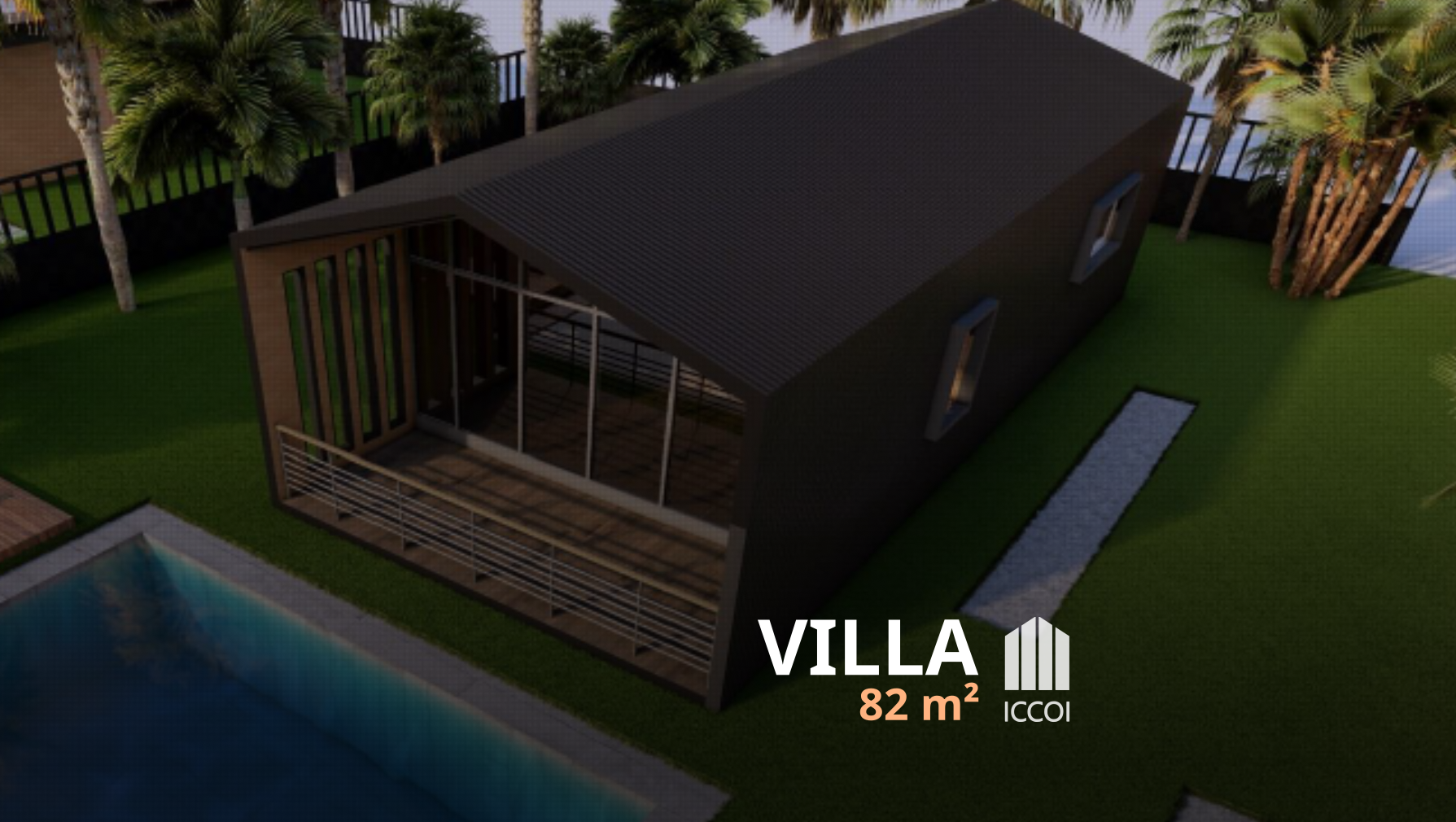 Villa F3 Contemporaine : 82 m²